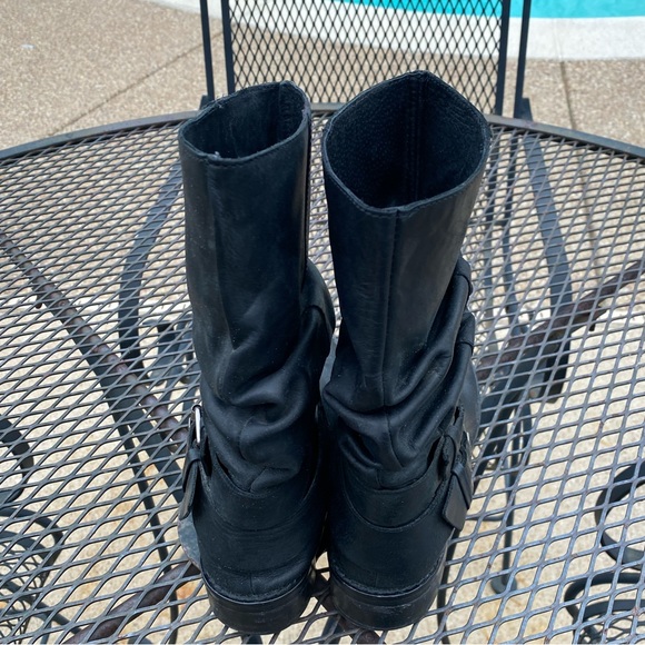 Matisse Engineer (Robbie) Side Buckle Black Leather Moto Biker Boots Size 6.5 - Picture 5 of 16